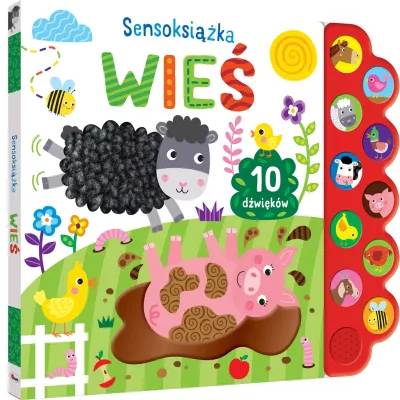 Sensoksiążka wieś dźwięki dotykowa książeczka sensoryczna dla dzieci