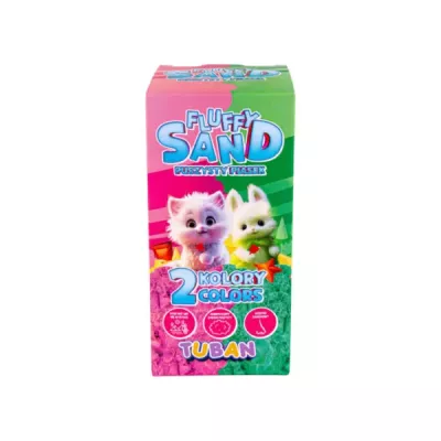 Fluffy Sand 2x70g różowy zielony puszysty piasek sensoryczny