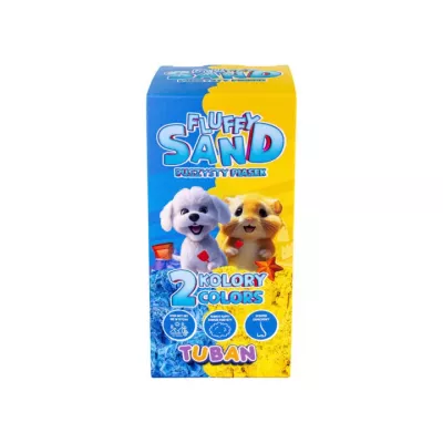 Fluffy Sand 2x70g niebiesko żółty puszysty piasek sensoryczny