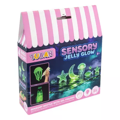 Butelka Sensoryczna Jelly Glow DIY Świecące Figurki Żelowe 8+