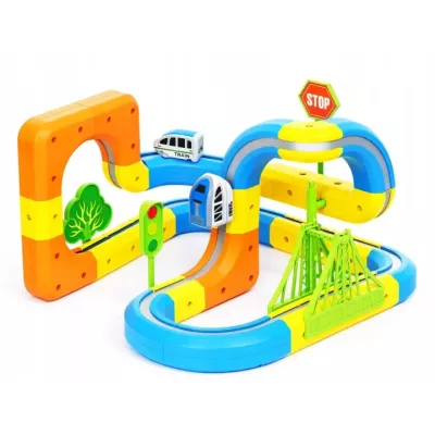 Magnetyczny tor kolejowy z pociągiem dla dzieci | Kolejka DIY