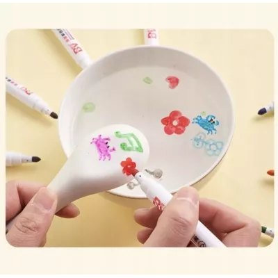 Magiczne Markery Wodne 8 szt. do Rysowania po Wodzie + Porcelanowa Łyżeczka