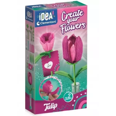 Clementoni Mini Fabryka Kwiatów Tulipan 2 Kwiaty 8+