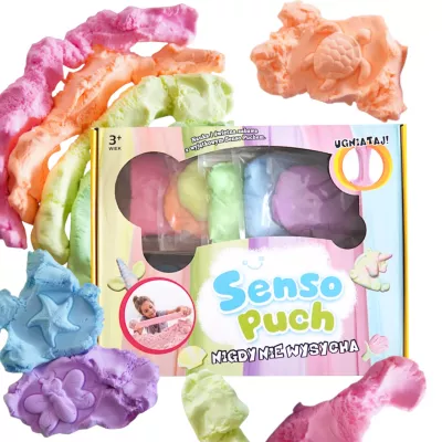 SensoPuch Lekka Masa Sensoryczna – Miękka, Puszysta, Nie Wysycha | Kreatywna Zabawa dla Dzieci 3+