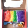 Fluffi Box Masa Piankowa Sensoryczna 6x100 ml + Akcesoria | Kreatywna Zabawa i Rozwój 3+