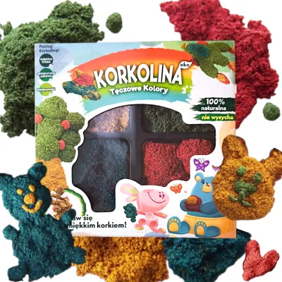 Korkolina Masa Korkowa Sensoryczna 4x200 ml | Naturalna Kreatywna Zabawa Montessori SI