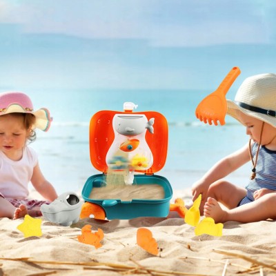 Zestaw do piasku z walizką, młynkiem i konewką – plaża i ogród