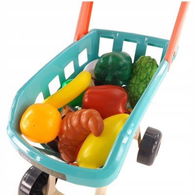 Supermarket zabawkowy z wózkiem i kasą | Zestaw 47 el. dla dzieci | Sklep do zabawy