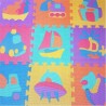 Puzzle piankowe EVA POJAZDY – 10 szt. mata edukacyjna dla dzieci