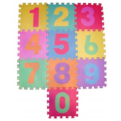 Duże Puzzle Piankowe 36 el. – Edukacyjna Mata Alfabet i Cyfry dla Dzieci