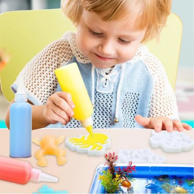 Kreatywna Zabawa w Wiaderku – Żelowy Klej i Figurka 3D! Idealny zestaw dla małych artystów od 3 lat