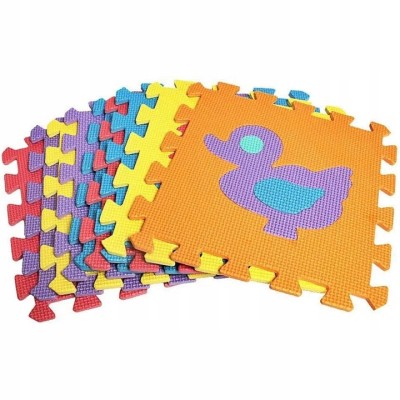 Puzzle piankowe dla dzieci EVA – mata edukacyjna z motywem zwierząt 10 szt.