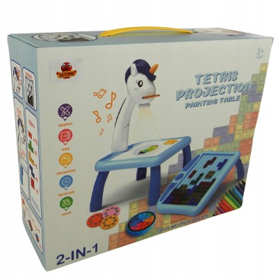 Projektor do rysowania dla dzieci | Jednorożec, Tetris, światło, stolik Projektor do rysowania dla dzieci | Jednorożec, Tetris, światło, stolik