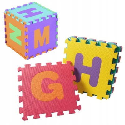puzzle piankowe litery – mata edukacyjna eva 10 sztuk dla dzieci