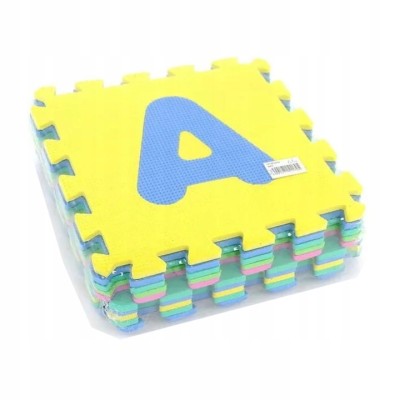 puzzle piankowe litery – mata edukacyjna eva 10 sztuk dla dzieci