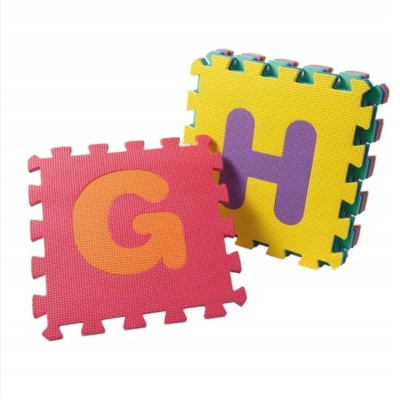 puzzle piankowe litery – mata edukacyjna eva 10 sztuk dla dzieci
