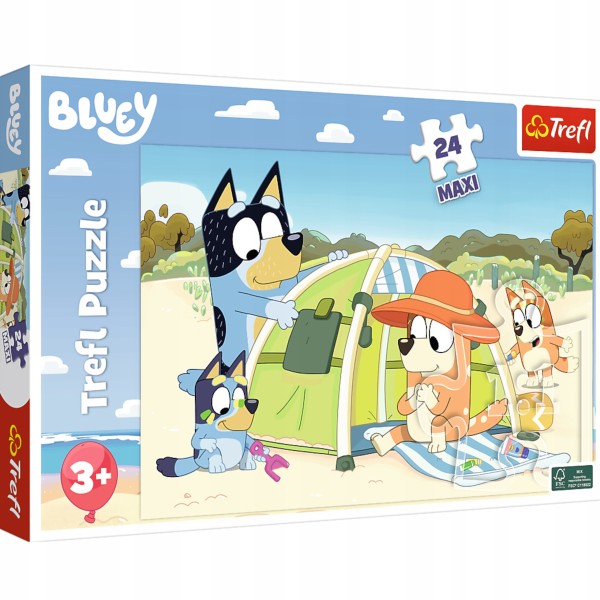 Puzzle Bluey 24 elementy dla dzieci 3+ | Duże kartonowe elementy | Nauka przez zabawę 14357