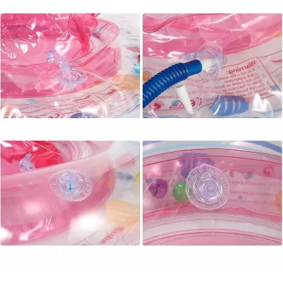 Fotelik do pływania dla dzieci z majteczkami i grzechotkami – stabilne koło dmuchane 51 cm | bezpieczeństwo i zabawa w wodzie