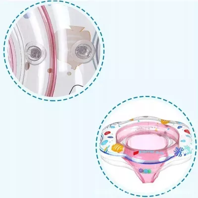 Fotelik do pływania dla dzieci z majteczkami i grzechotkami – stabilne koło dmuchane 51 cm | bezpieczeństwo i zabawa w wodzie