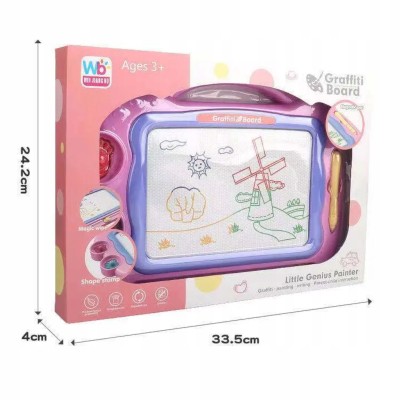 Magiczna Tablica do Rysowania z Uchwytami i Stemplami – Rozwijaj Kreatywność Twojej Dziewczynki!