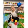 Miękkie gumowe klocki sensoryczne 6 szt. – edukacyjne, piszczące, kolorowe