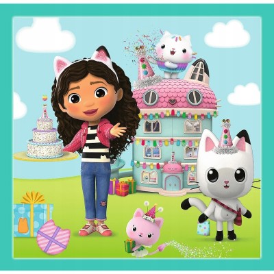 Puzzle Koci Domek Gabi 3w1 Trefl 34871 – 3 układanki w 1 zestawie, edukacyjna zabawa i rozwój dziecka