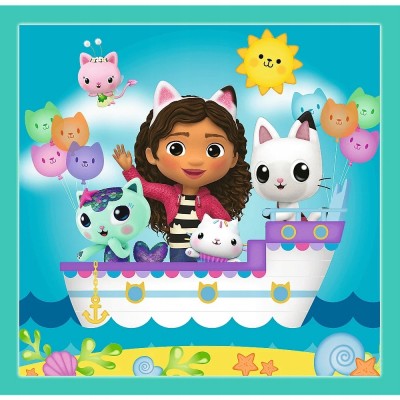 Puzzle Koci Domek Gabi 3w1 Trefl 34871 – 3 układanki w 1 zestawie, edukacyjna zabawa i rozwój dziecka