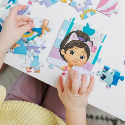 Puzzle Koci Domek Gabi 3w1 Trefl 34871 – 3 układanki w 1 zestawie, edukacyjna zabawa i rozwój dziecka