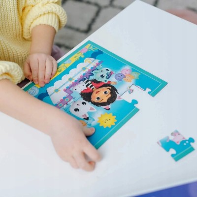 Puzzle Koci Domek Gabi 3w1 Trefl 34871 – 3 układanki w 1 zestawie, edukacyjna zabawa i rozwój dziecka