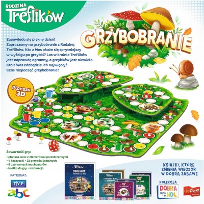 Grzybobranie – Rodzinna gra planszowa Treflików dla dzieci Trefl 02035 | Polska produkcja
