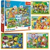 Puzzle 4w1 Psi Patrol wakacyjny – kreatywna zabawa i rozwój dziecka Trefl 34395