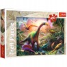 Puzzle dinozaury 100 el. – układanka edukacyjna Świat Dinozaurów Trefl 16277