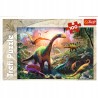 Puzzle dinozaury 100 el. – układanka edukacyjna Świat Dinozaurów Trefl 16277