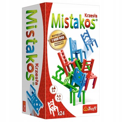 Mistakos 24 Stołki 02075 – Gra Planszowa Zręcznościowa dla Dzieci i Rodziny