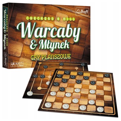 Warcaby i Młynek – rodzinne gry planszowe 2w1 Trefl 01681