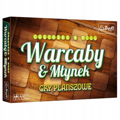 Warcaby i Młynek – rodzinne gry planszowe 2w1 Trefl 01681