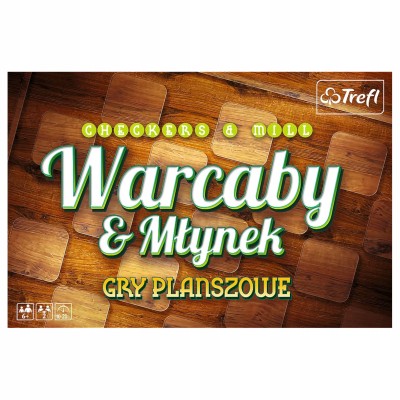 Warcaby i Młynek – rodzinne gry planszowe 2w1 Trefl 01681