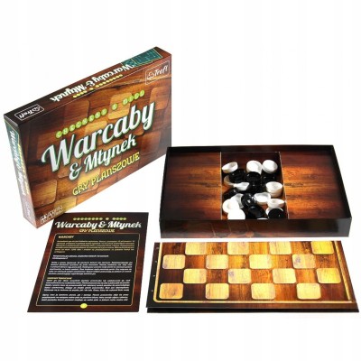 Warcaby i Młynek – rodzinne gry planszowe 2w1 Trefl 01681