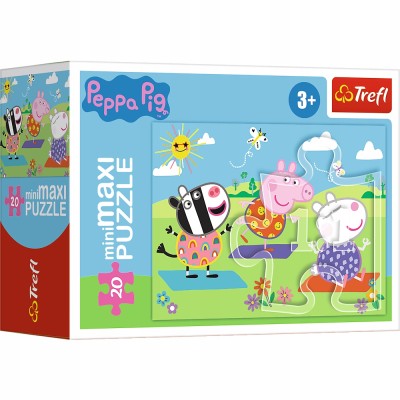 Puzzle Peppa Pig 20 el. miniMAXI – bajkowa układanka edukacyjna Trefl 21124 Puzzle Peppa Pig 20 el. miniMAXI – bajkowa układanka edukacyjna Trefl 21124