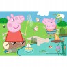 Puzzle 54 mini Świnka Peppa nad jeziorem 54 elementy Trefl 19625
