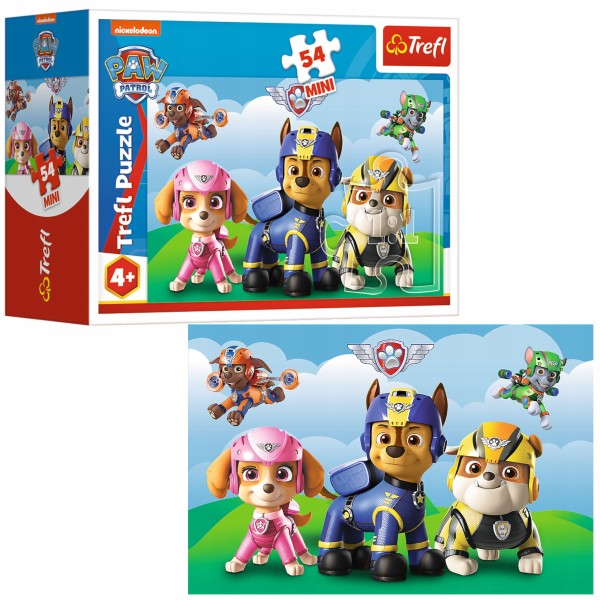 Puzzle Psi Patrol 54 elementy – nauka przez zabawę, rozwój dziecka i wspólne chwile | Trefl 19756