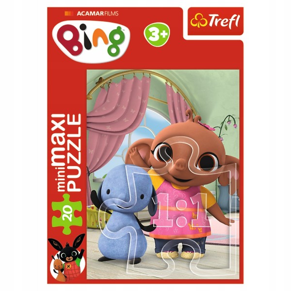 Puzzle Bing Przyjaciele 20 elementów MiniMAXI dla dzieci 3+ | Edukacyjna układanka Trefl 18287