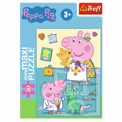 Puzzle Peppa Pig 20 elementów miniMAXI – bajkowa układanka edukacyjna | Trefl 21127