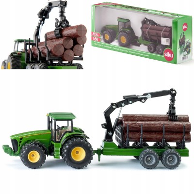 Realistyczny traktor z przyczepą leśną Siku Farmer – trwały metalowy model do zabawy i kolekcji | S1954 Realistyczny traktor z przyczepą leśną Siku Farmer – trwały metalowy model do zabawy i kolekcji | S1954