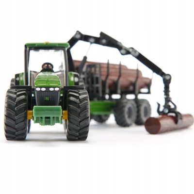 Realistyczny traktor z przyczepą leśną Siku Farmer – trwały metalowy model do zabawy i kolekcji | S1954 Realistyczny traktor z przyczepą leśną Siku Farmer – trwały metalowy model do zabawy i kolekcji | S1954