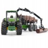 Traktor z przyczepą leśną Siku Farmer – metalowy model 1:50 do kreatywnej zabawy i kolekcjonowania S1954