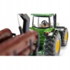 Traktor z przyczepą leśną Siku Farmer – metalowy model 1:50 do kreatywnej zabawy i kolekcjonowania S1954