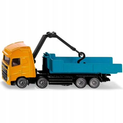 Ciężarówka Volvo z wywrotką i dźwigiem – metalowy model 1:50 Siku 1683