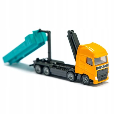 Ciężarówka Volvo z wywrotką i dźwigiem – metalowy model 1:50 Siku 1683