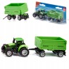 Metalowy traktor z przyczepą 2-osiową – realistyczny model rolniczy do zabawy i kolekcji – Siku S1606